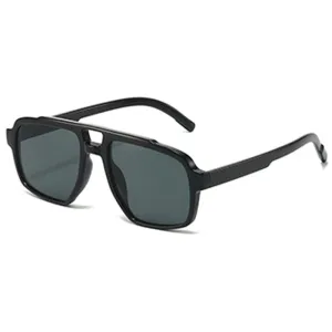 Double‑Bridge Pilot Sunglasses