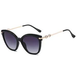 Decorative Metal Temple Cat‑Eye Sunglasses