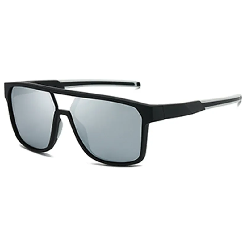 TR90 Double Bridge Square Aviator Sports Sunglasses