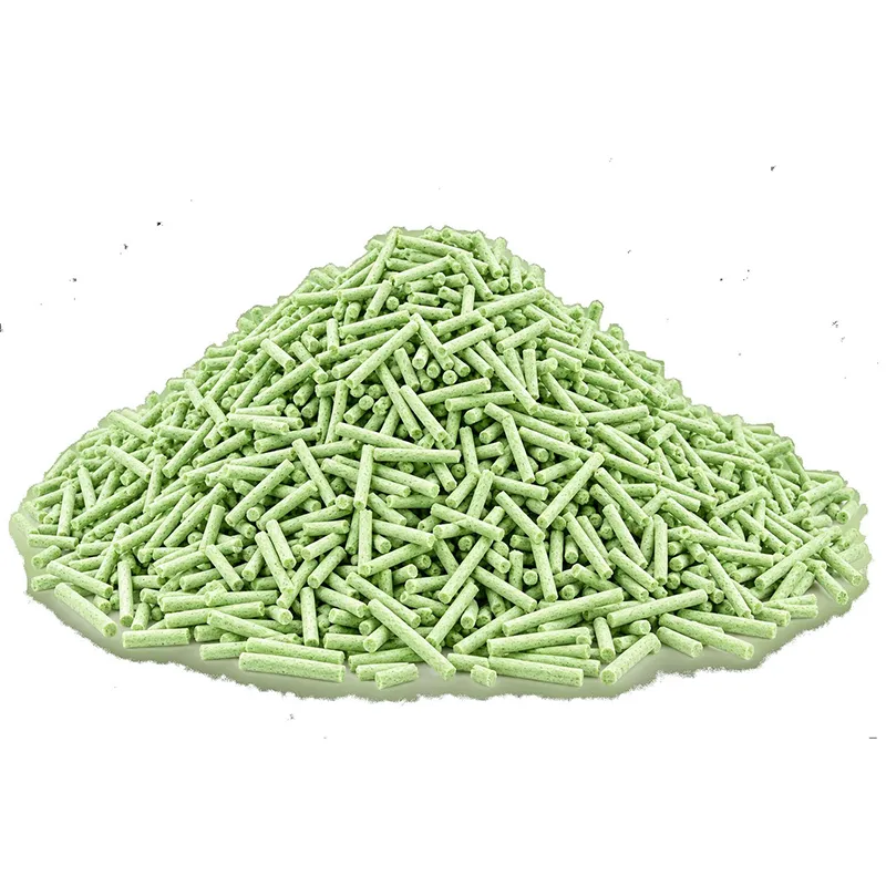Green tea-flavored tofu cat litter