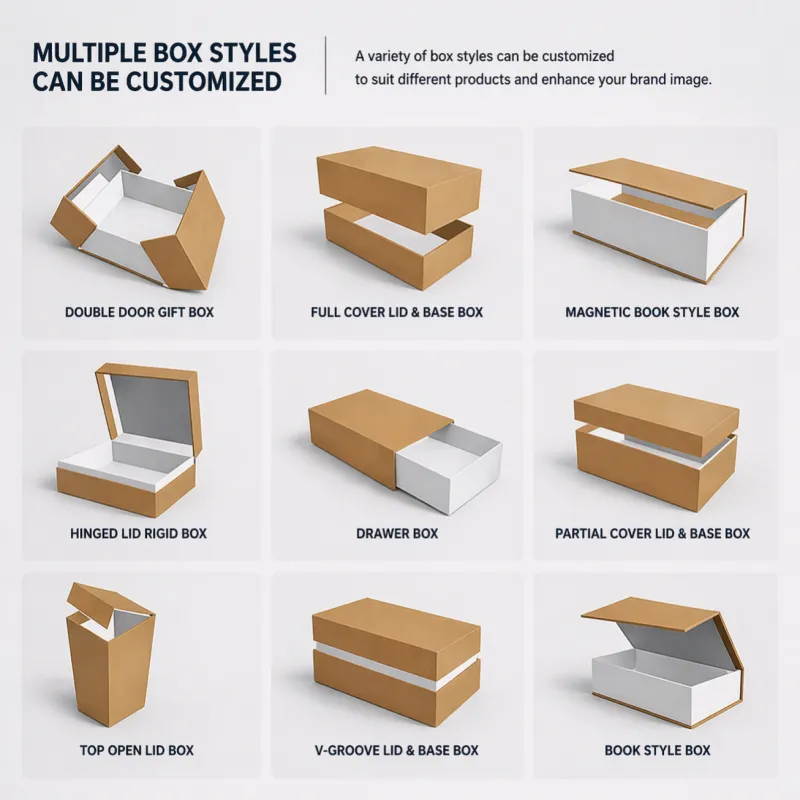 multiple box styles can be customized