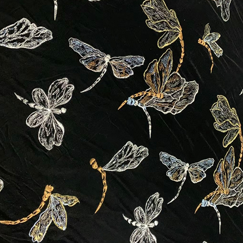 Embroidery velvet
