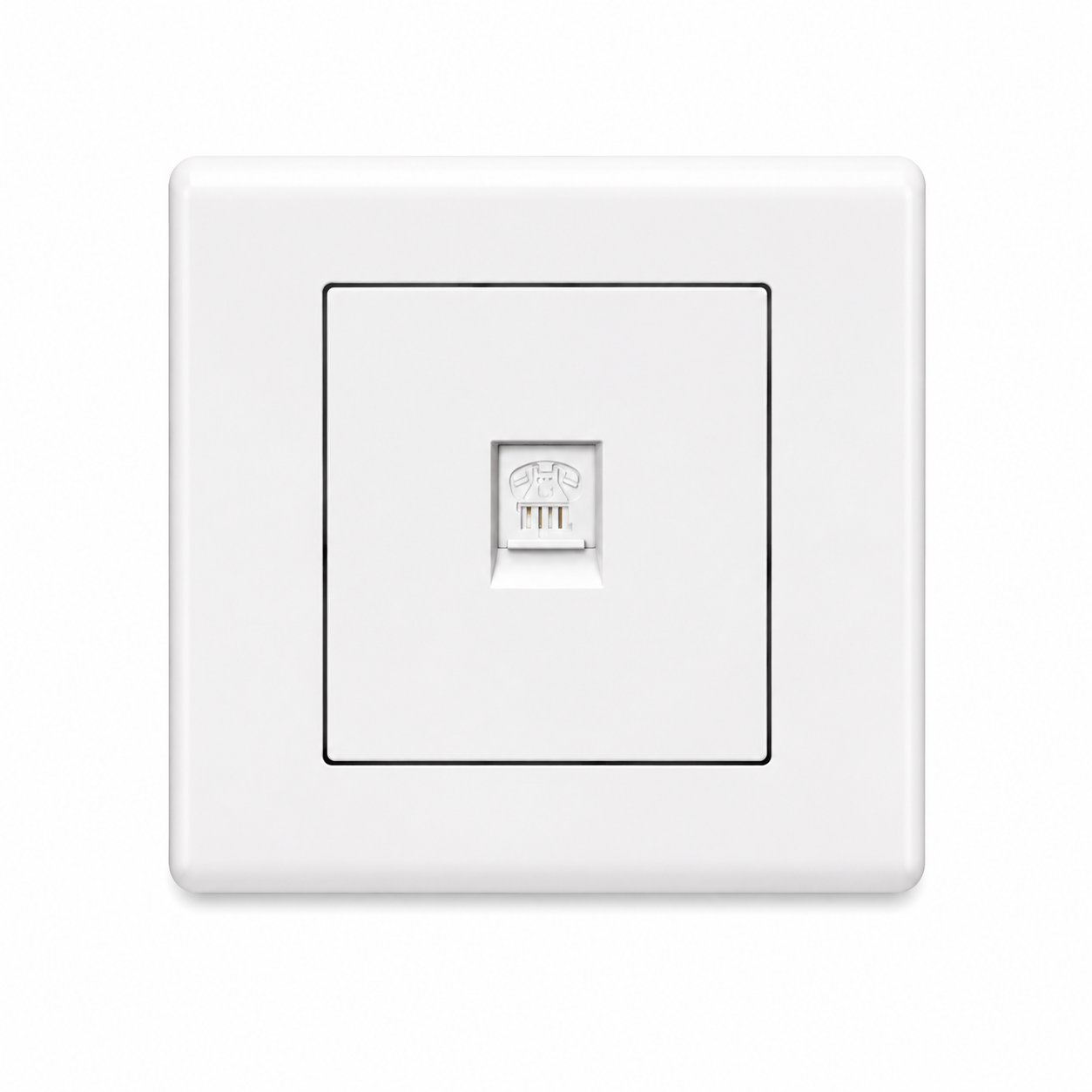 White Wall-Mounted RJ11 Telephone Wall Socket Outlet