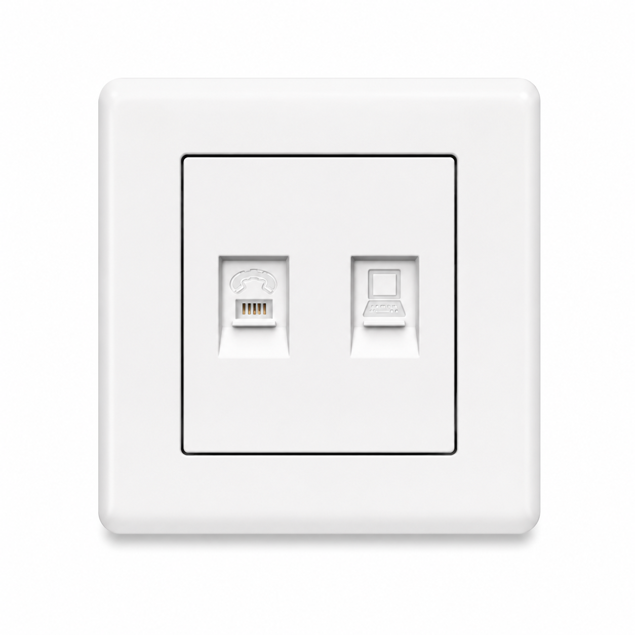 RJ11 Telephone & RJ45 Data Wall Socket Outlet