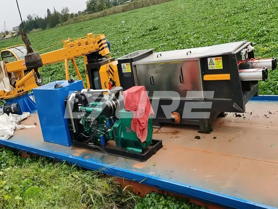 Streamlining Water Hyacinth Processing with Lyure’s DW-D20T Screw Press in Shandong