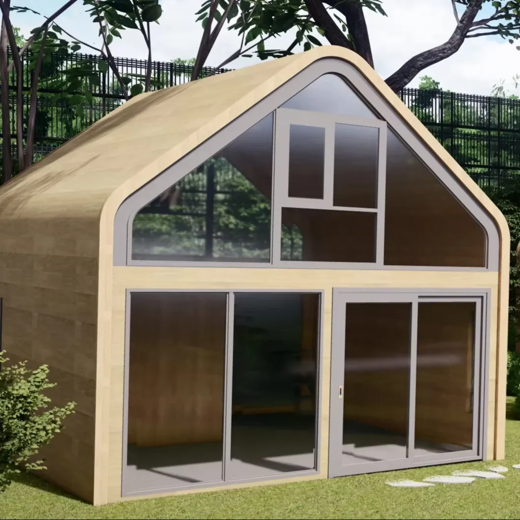 Prefabricated Light Steel Holiday Steel Structure for Hotels with Aluminum Material Waterproof Customized Size Modern Design