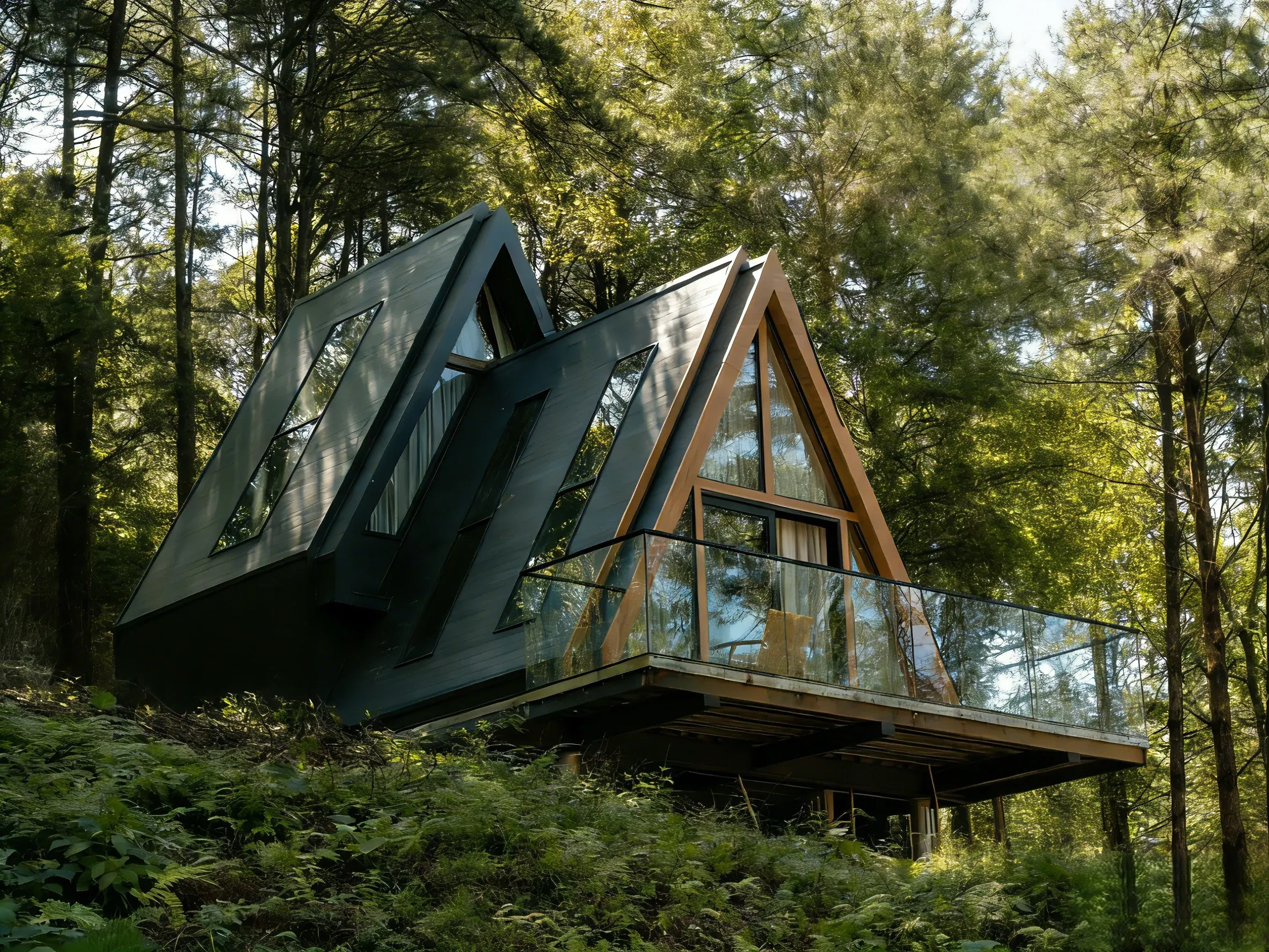 Irregular Architecture Two-Bedroom One-Bathroom Eco-Friendly Foldable Portable Aluminum Customized Size Holiday House Modern