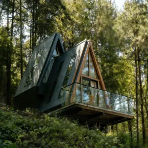 Irregular Architecture Two-Bedroom One-Bathroom Eco-Friendly Foldable Portable Aluminum Customized Size Holiday House Modern