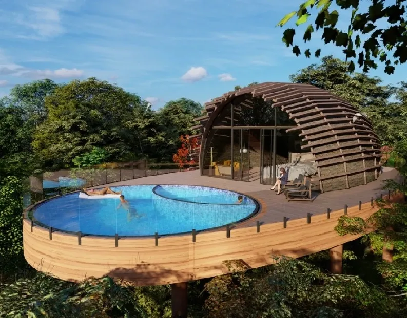 High Quality Aluminum Modular Pod Boat House Modern Villa Solar Powered Eco-Friendly