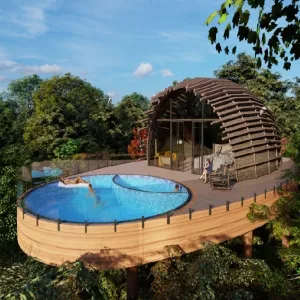 High Quality Aluminum Modular Pod Boat House Modern Villa Solar Powered Eco-Friendly
