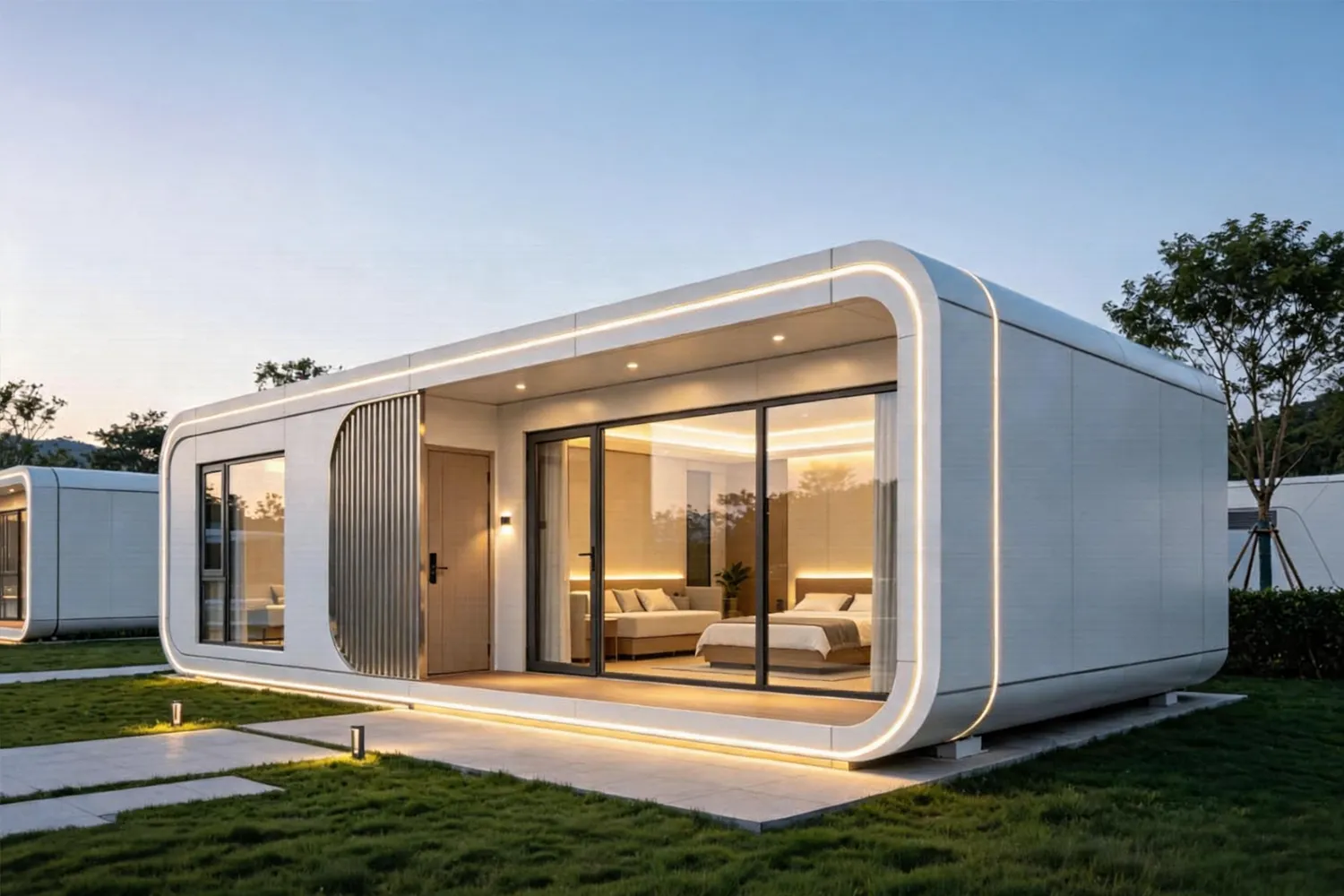 Glass‑Facade Modular Prefab Villa