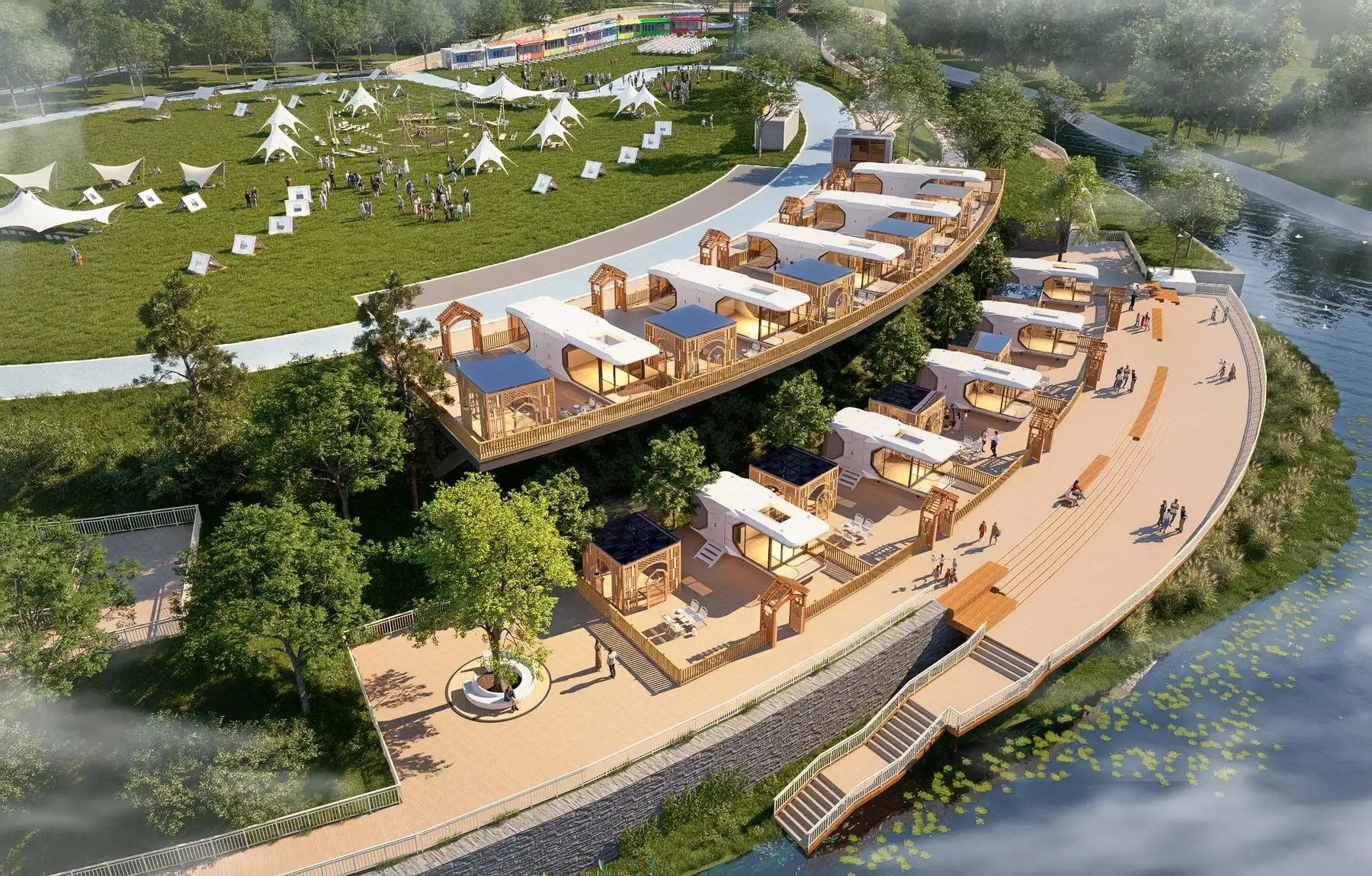 Riverside‑Bank Wild‑Luxury Modular Glamping Resort Planning & Design