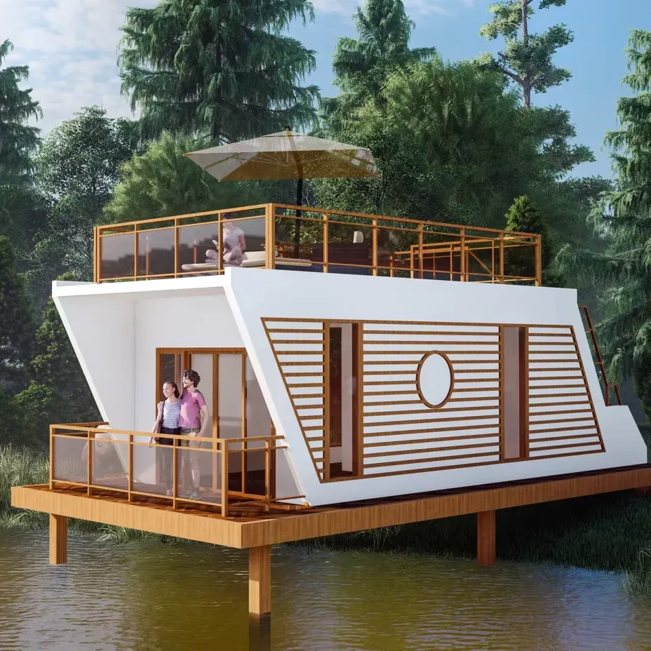 Luxury 1Bedroom Folding Container Prefab Modular Light Steel Structure Modern Design Fast Install Villa Use
