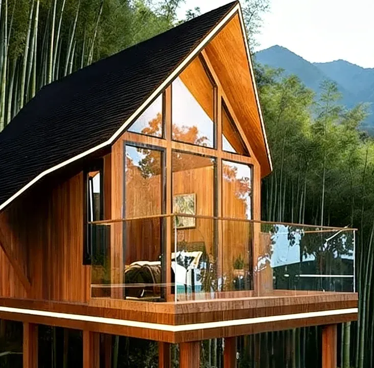 Modular Prefab Aluminum Light Steel Waterproof Modern Triangle House Bedroom Bathroom Mobile Holiday Villa Quick Build Hotel