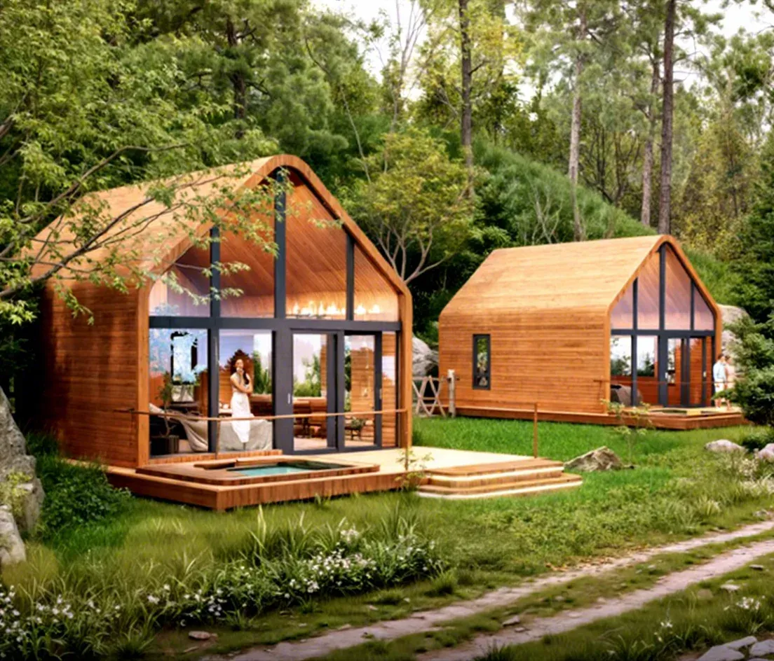 Eco-Friendly Aluminum Prefabricated Modular Hotel Villa Fast Assembly for Vacation Glamping Resorts Prefab Houses Modern Design