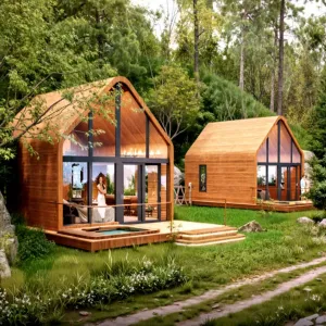 Eco-Friendly Aluminum Prefabricated Modular Hotel Villa Fast Assembly for Vacation Glamping Resorts Prefab Houses Modern Design