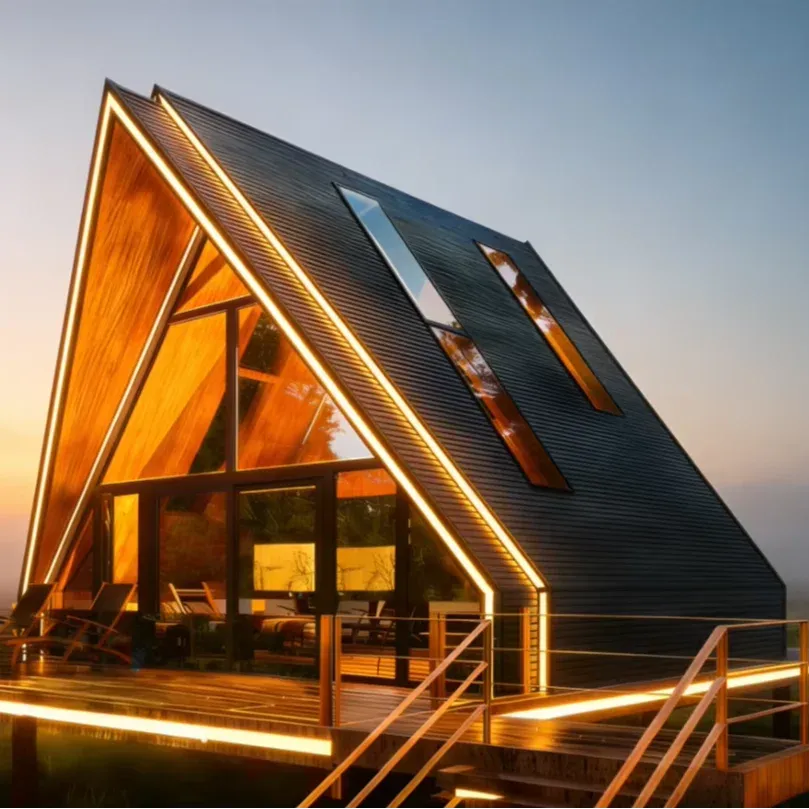 Tiny House Cabin Prefabricated Steel Building Light Steel Villa Waterproof Modern Customized Holiday House