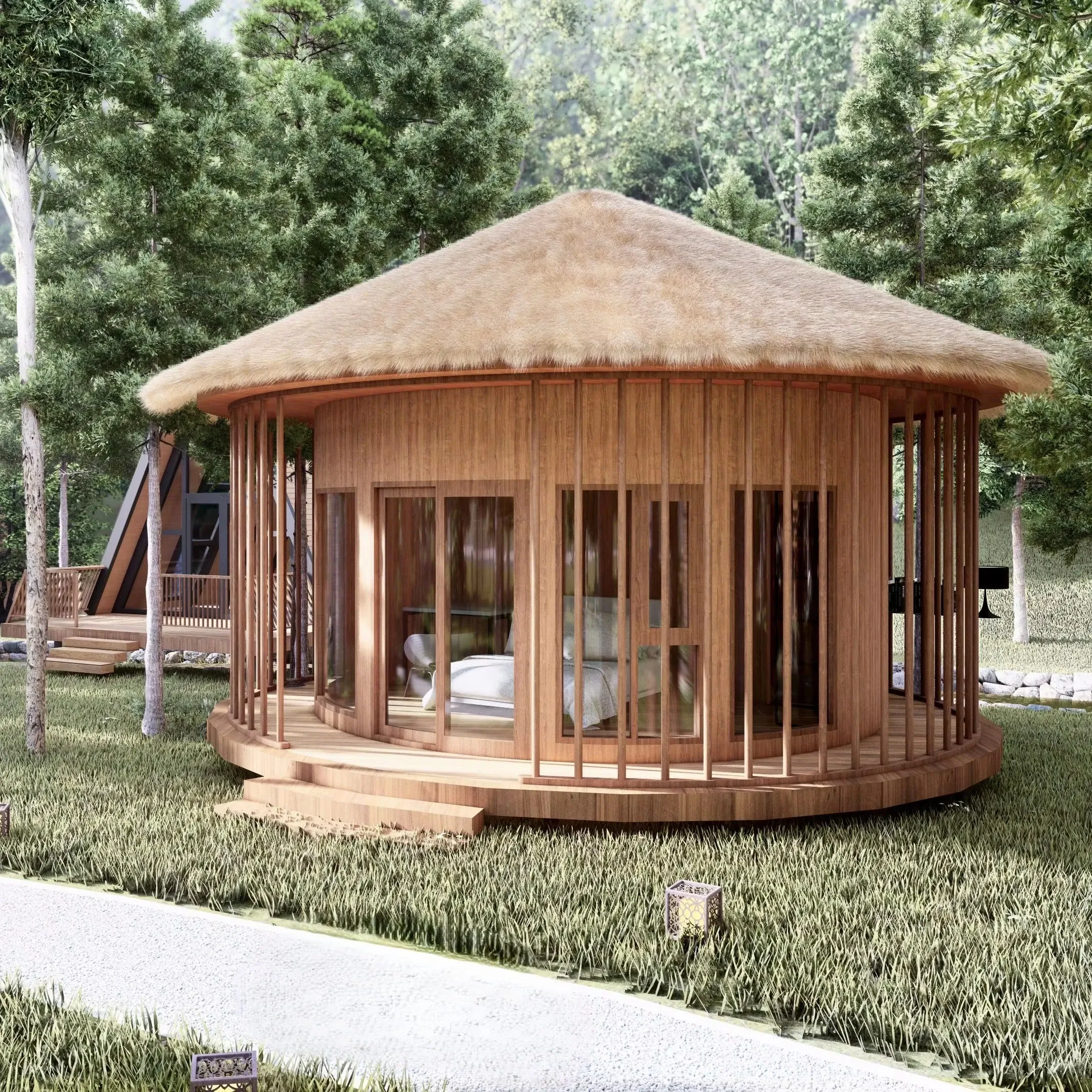 Prefabricated Aluminum Villas Apartments Modern Design Solar Powered for Tropical Beach Resorts Waterproof Environmentally