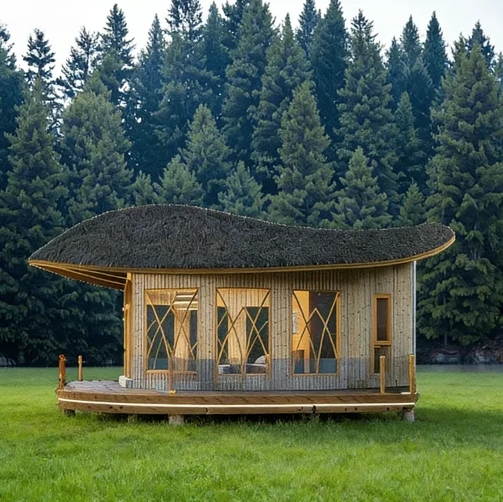 Luxury Rustic Forest Resort Canopy Experience Aluminum Frame Tree House Waterproof Glass Wall Modern Design Bedroom Living Room