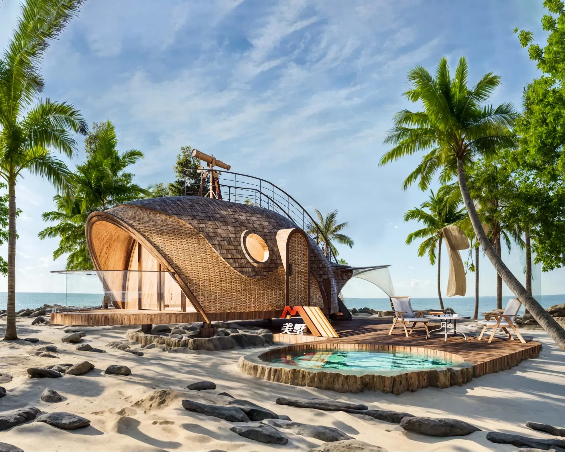 Beautiful Villa Fairy-Tale Style Waterproof Prefab Vacation House Curved Roof Colorful Facade Customizable Size for Parent-Child