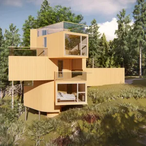 New Design Waterproof Prefabricated Steel Villa House 2-Bedroom Modern Holiday Home with Customizable Size Easy Installation