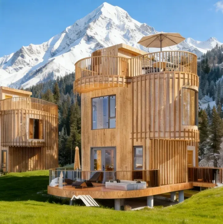 Beautiful Villa Luxury Customizable Size Villa Hotel Vacation House Full Transparent Aluminum Waterproof Modern Design Panoramic