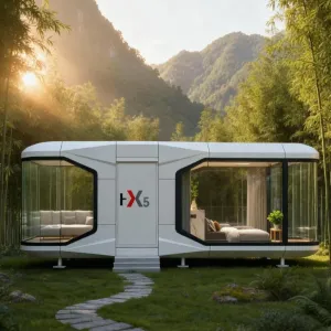 Luxury Pod Space Capsule House Resort Waterproof Solar Powered Eco-Friendly Lightweight Prefab Home Durable Villa Bathroom