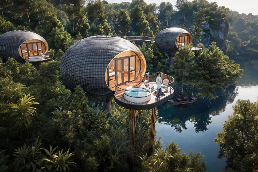 The Oval Egg Pod Vacation Home