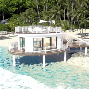 High Quality Aluminum Modular Pod Boat House Modern Solar Powered Eco-Friendly Anti-Corrosion for Resorts Hotels Villa Park