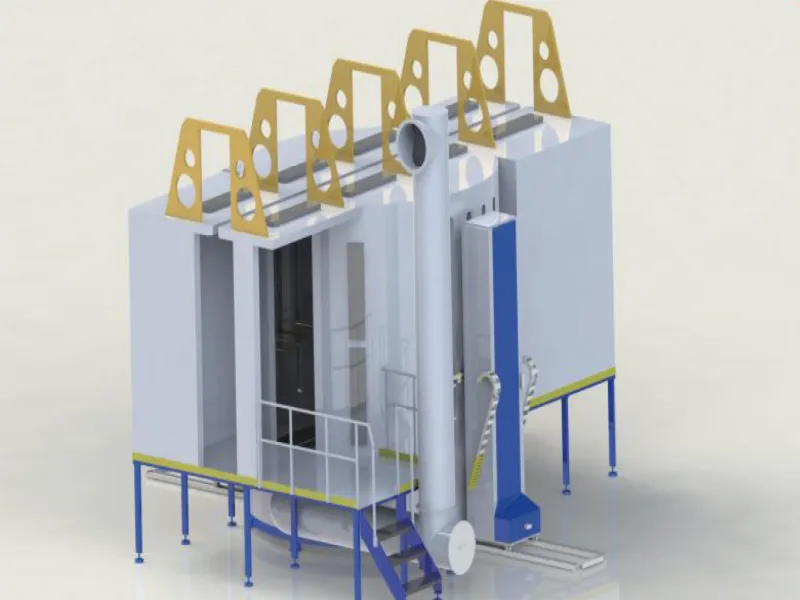 New Designed Round Powder Coating Booth System
