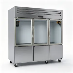 ตู้แช่แข็งรวมอุณหภูมิกระจกใส 6 ประตู