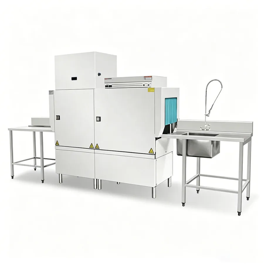 อุปกรณ์รวมการซักแบบอุโมงค์ความจุขนาดใหญ่สำหรับห้องครัว