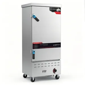 ตู้นึ่งข้าวระบบแก๊สสำหรับร้านอาหารและโรงอาหาร