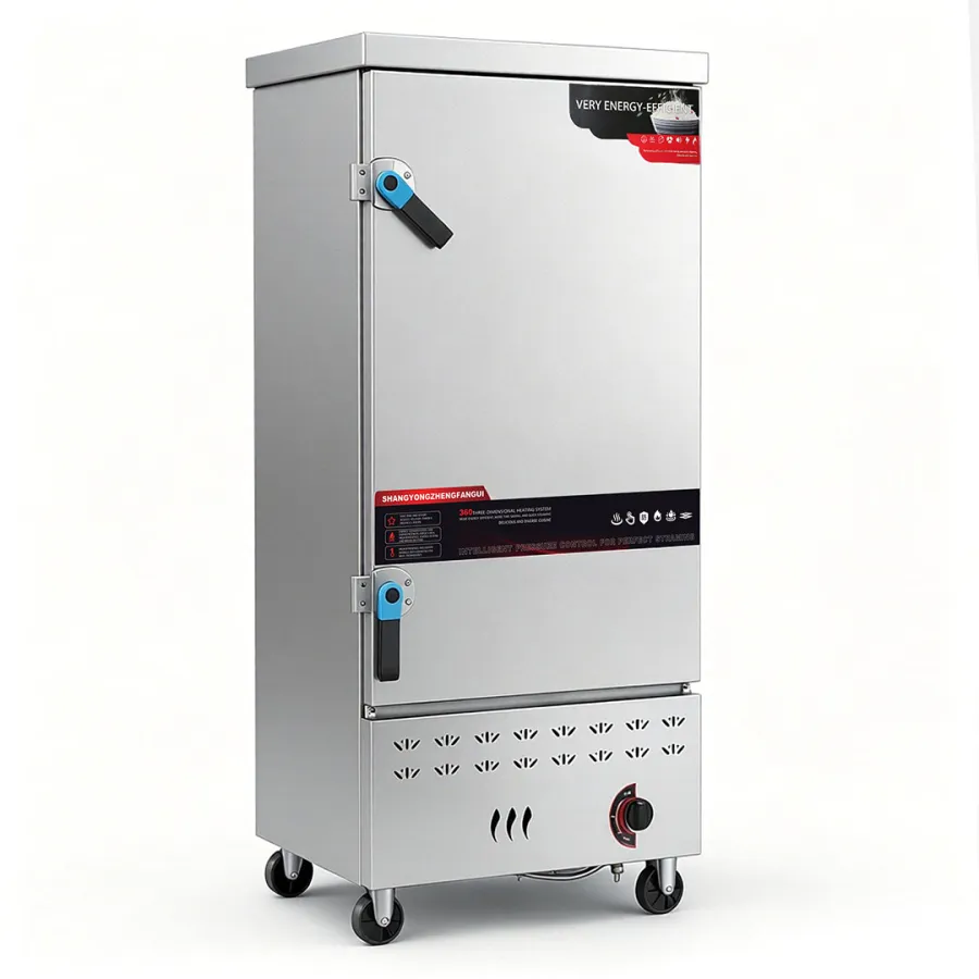 ตู้นึ่งข้าวระบบแก๊สสำหรับร้านอาหารและโรงอาหาร