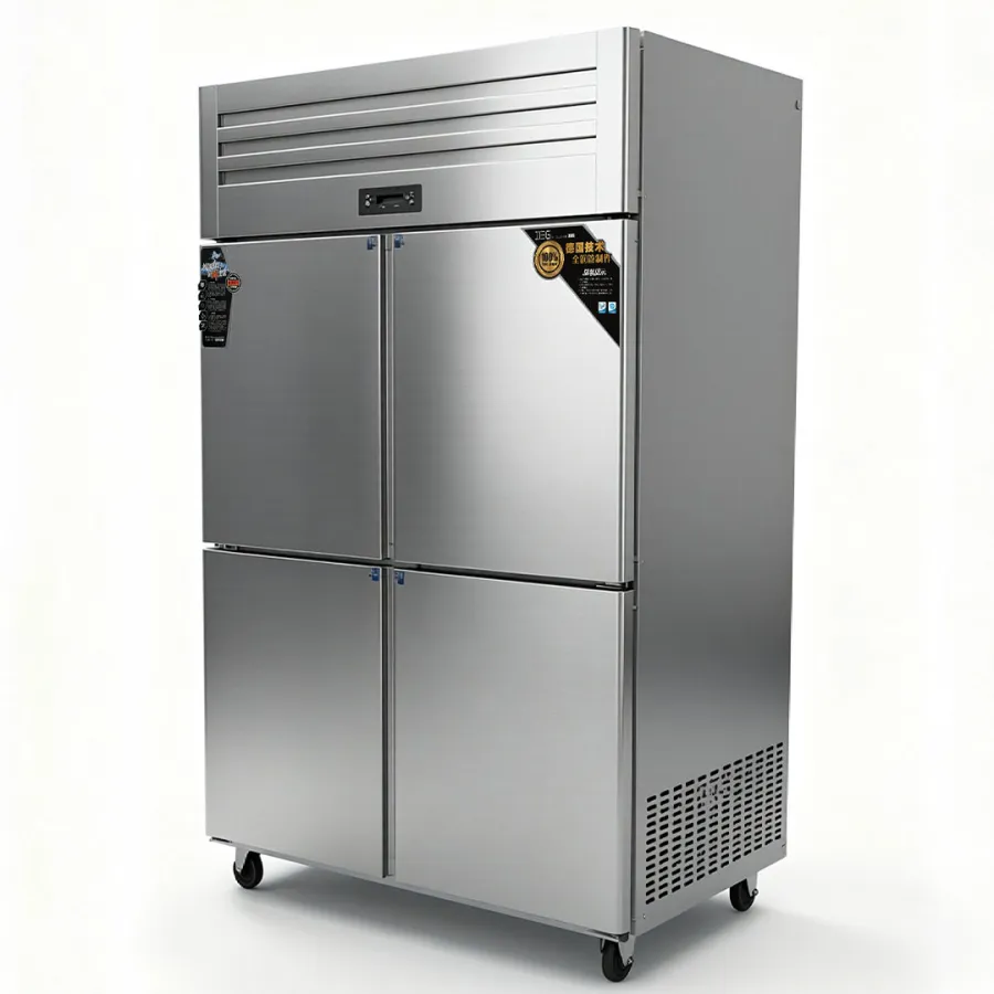 ตู้แช่แข็งตู้เย็นสี่ประตูสำหรับใช้ในโรงแรมและโรงอาหาร