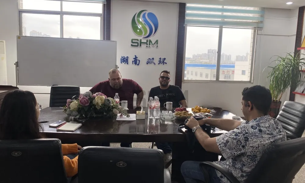 Customers visit the factory