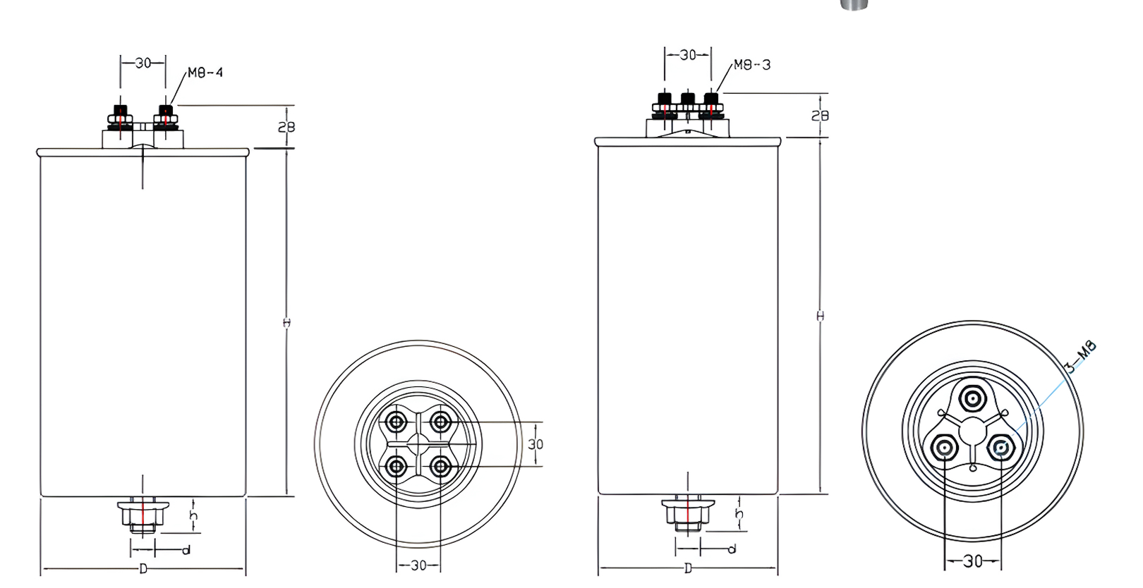 Cylindrical capacitor