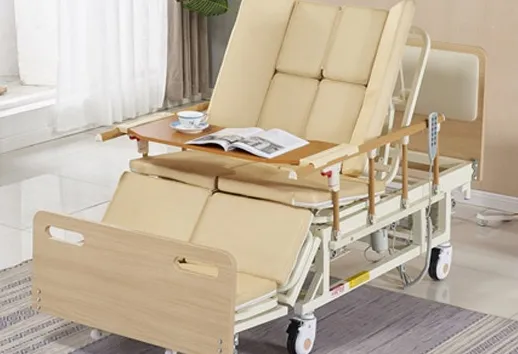 The application of electric actuators in the multifunctional care service wheelchair bed