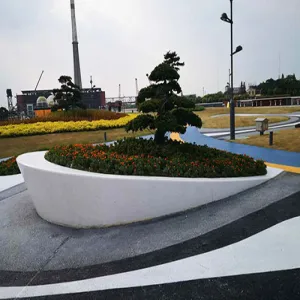 UHPC Stone-Look Landscape Flower Bed