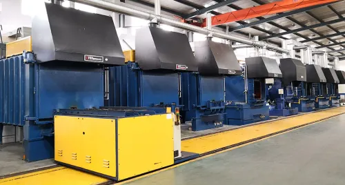 Production line of multi-purpose natural gas heating furnace