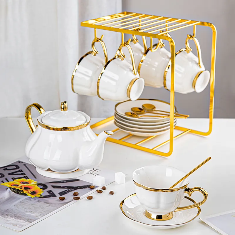 Gold Arabic Luxury Gift Box Tea Sets Including Teapot and Cup