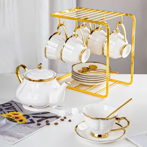 Gold Arabic Luxury Gift Box Tea Sets Including Teapot and Cup