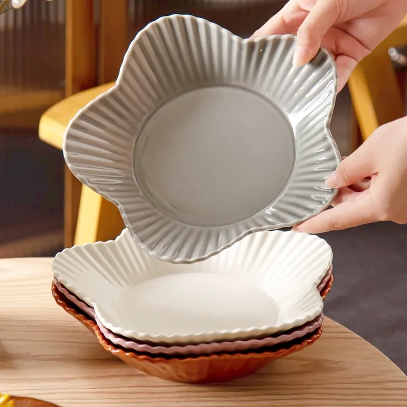 Ceramic Dessert Soup Plate for Snack and Dry Food
