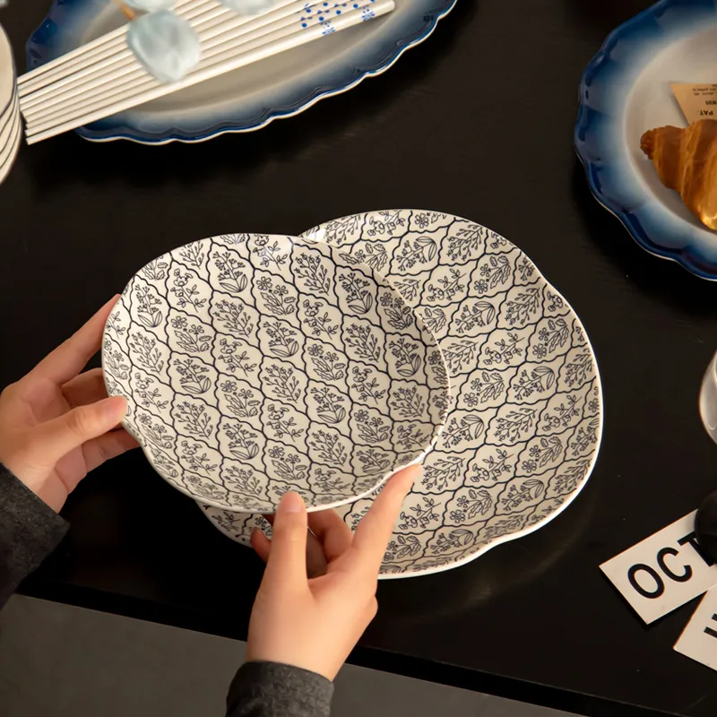Premium Chinese Porcelain Plates and Bowls Neo-Chinese Ceramic Dishes