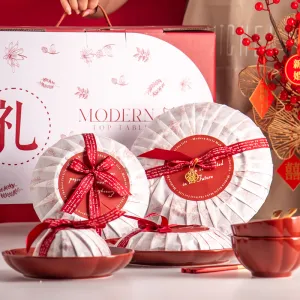 Wholesale Ceramic Dinnerware Luxury New Year Table Decorations Gifts