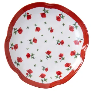 Wholesale Romantic Mini Rose Pattern Ceramic Tableware Set
