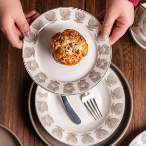 Alice Diner Set Ceramic Floral Tableware European Flower Porcelain Dinnerware