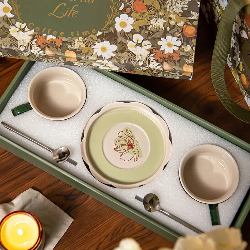 Ceramic Set of 2 Amazon Coffee Cups for Latte Tea Cappuccino Microwavable Porcelain Drinkware