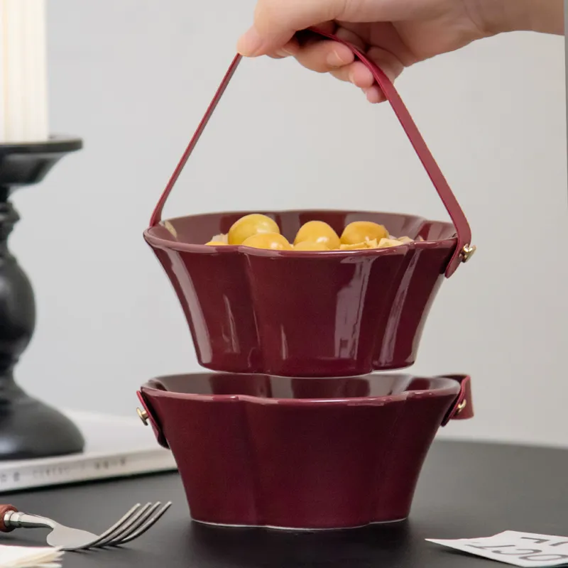 Fashion Wedding Porcelain Fruit Plate Snack Bowl