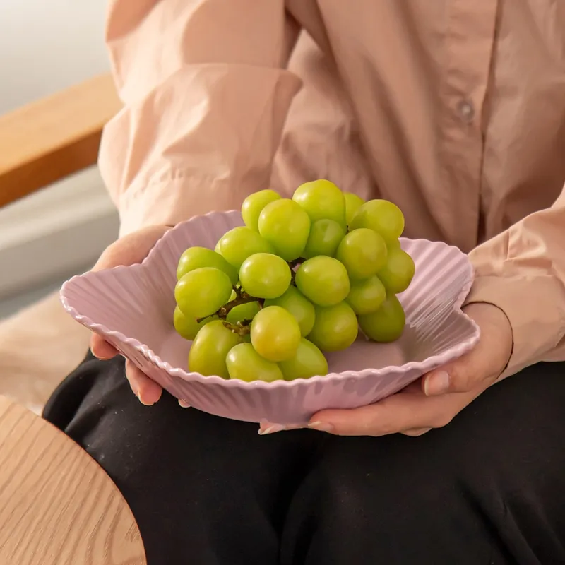 Porcelain Flower Design Dessert Plates Nordic Fruit Bowl Set